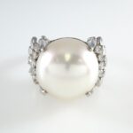 PEARL & DIA PLAT RING