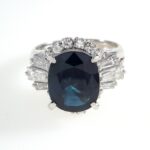 SAPPHIRE & DIA PLAT RING