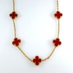 VANCLEEF&ARPELS RED ALHAMBRA NECKLACE