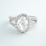 GIA DIA 14KW HALO RING