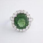 PARAIBA & DIA 18KW HALO RING