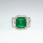EMERALD & DIA 18K RING