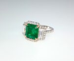 EMERALD & DIA 18K RING - Image 3