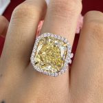 18KW FANCY YELLOW DIA RING