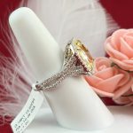 18KW FANCY YELLOW DIA RING - Image 3
