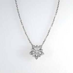 VANCLEEF&ARPELS 18KW MINI LOTUS NECKLACE