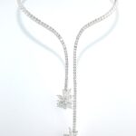 DIA PLAT CLUSTER NECKLACE