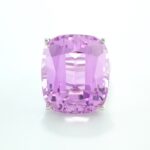 KUNZITE & DIA 18KW RING
