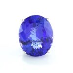 TANZANITE & DIA 18KW RING