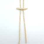 9.36CT DIA 18KY OPERA TENNIS NECKLACE