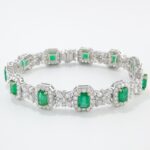 6.69CT EMERALD & DIA 18KW BRACELET