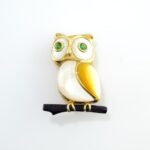 OWL 18KY BROOCH