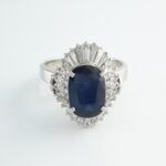 SAPPHIRE & DIA PLAT RING