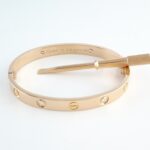 CARTIER LOVE 18KR 4DIA BRACELET SIZE 16