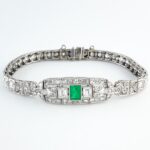 EMERALD & DIA PLAT BRACELET