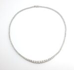 9.96CT DIA 18KW GRADUATED NECKLACE - Image 2