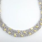 YELLOW & WHITE DIA 18KW NECKLACE