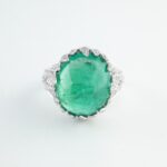 11.94CT EMERALD & DIA PLAT RING