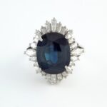 SAPPHIRE & DIA PLAT RING