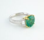 EMERALD & DIA PLAT RING - Image 2