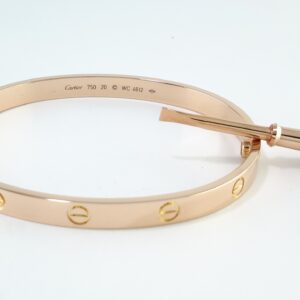 CARTIER LOVE 18KR BRACELET SIZE 20