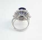 SAPPHIRE & DIA PLAT DOUBLE-HALO RING - Image 4