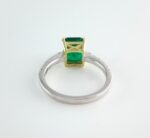 EMERALD & DIA 18KW RING - Image 3