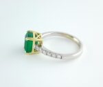 EMERALD & DIA 18KW RING - Image 4