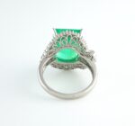 EMERALD & DIA PLAT RING - Image 4