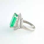EMERALD & DIA PLAT RING - Image 5