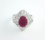 RUBY & DIA PLAT RING