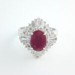 RUBY & DIA PLAT RING