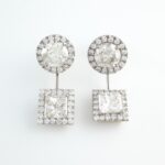 DIA 18KW DROP EARRINGS