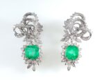 AGL EMERALD & DIA EARRINGS