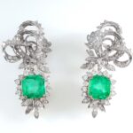 AGL EMERALD & DIA EARRINGS