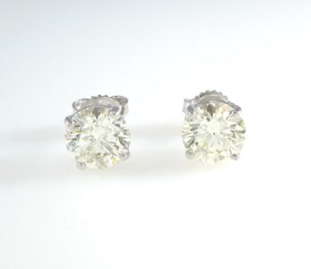 4.41CT DIA 18KW STUD EARRINGS