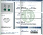 EMERALD & DIA CLUSTER 18KW EARRING - Image 2