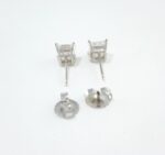 2.06CT PRINCESS-CUT DIA STUD EARRINGS - Image 3