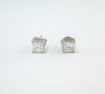 1.98CT PRINCESS-CUT DIA STUD EARRINGS