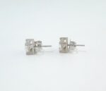 1.98CT PRINCESS-CUT DIA STUD EARRINGS - Image 4