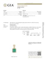 GIA EMERALD & DIA 18KY PENDANT - Image 2