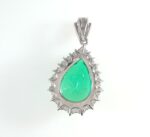 EMERALD & DIA PLAT PENDANT - Image 2