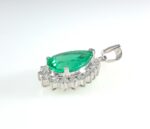EMERALD & DIA PLAT PENDANT - Image 3
