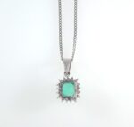 EMERALD & DIA PLAT CHAIN NECKLACE - Image 2