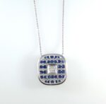 SAPPHIRE & DIA 14KW NECKLACE - Image 2