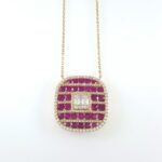 RUBY & DIA 14KY NECKLACE