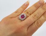 BURMA NO-HEAT RUBY & DIA 18KY RING - Image 4