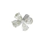 DIA FLOWER PLAT RING