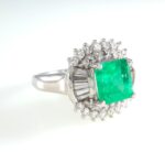 EMERALD & DIA PLAT RING - Image 2
