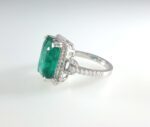 EMERALD & DIA 14KW RING - Image 4